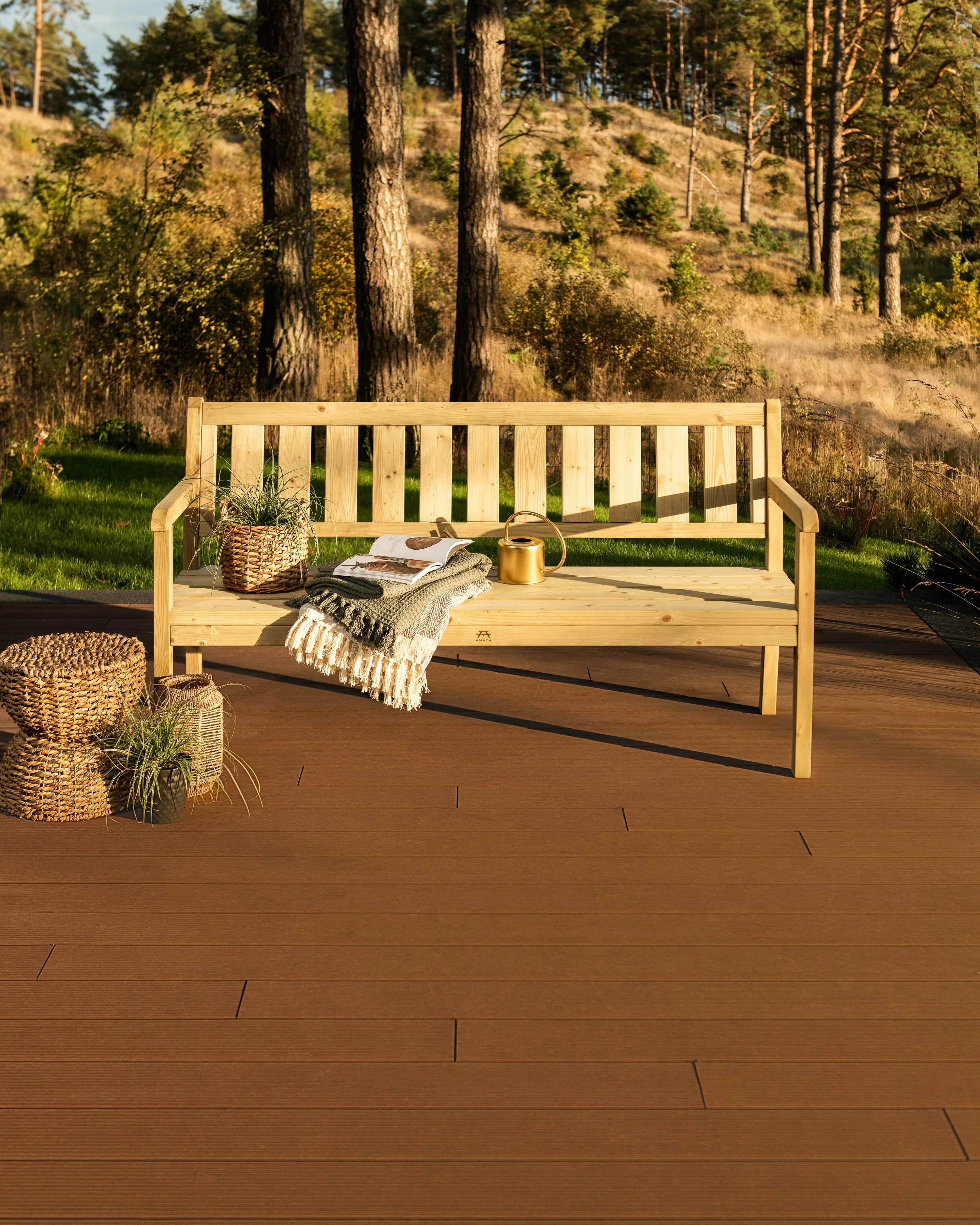 Amata Nordwood Three seat Garden Bench - Image 7